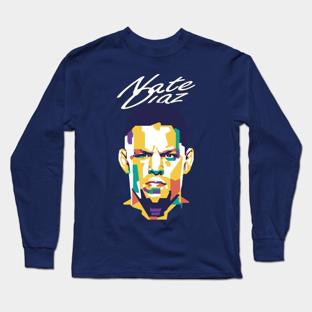 Nate Diaz Long Sleeve T-Shirt by pentaShop